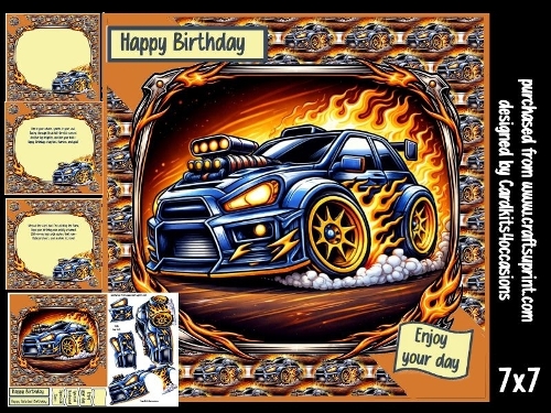 Flames and wheels