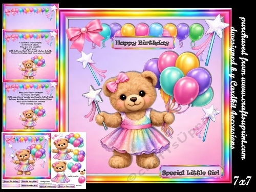 Party teddy 7x7