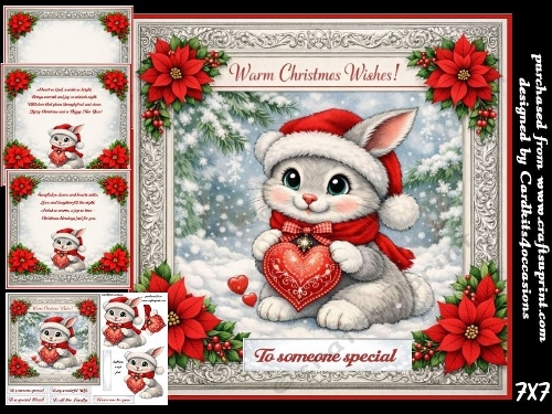 love glows through frost and cheer 6x6