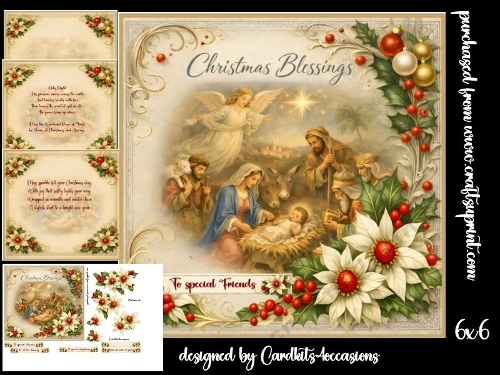Christmas blessings 6x6