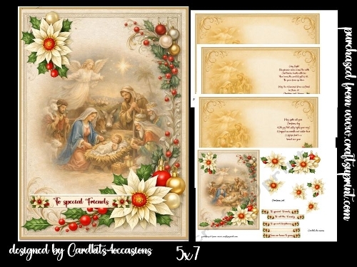 Christmas blessings 5x7