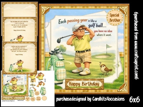 Each passing year is like a golf ball 6x6