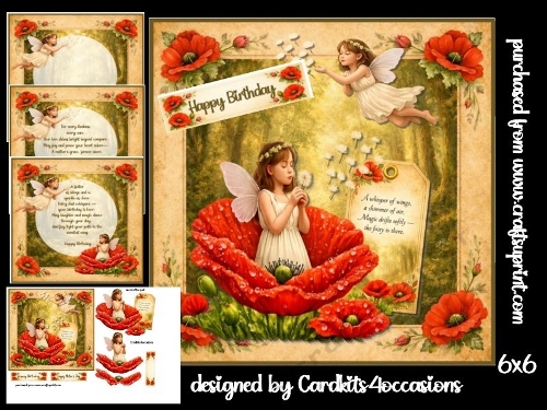Poppy the flower Fairy 6x6