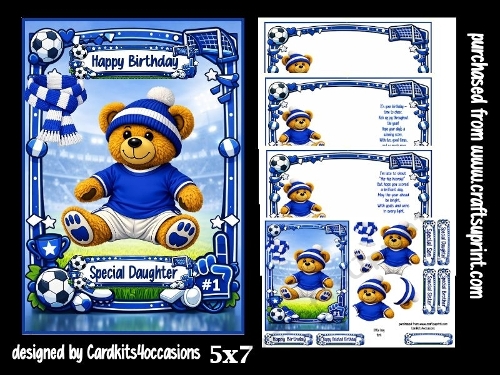 Ted tastic Birthday blue 5x7