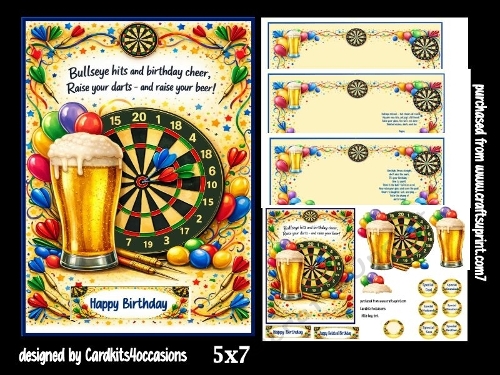 Bullseye hits and birthday cheer 5x7