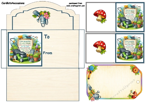 I love my garden money envelope