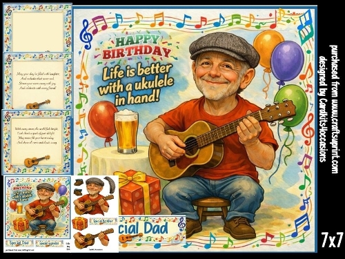 Ukulele in hand