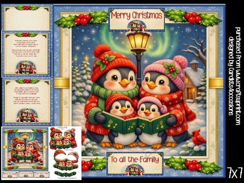 A festive family of Penguins