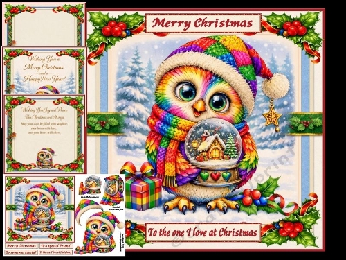 A cute festive owl
