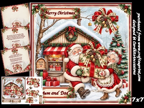 Mr and Mrs Claus go  Christmas shopping