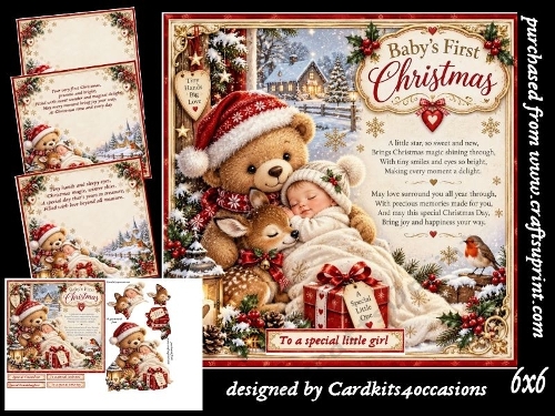 Babys first Christmas 6x6
