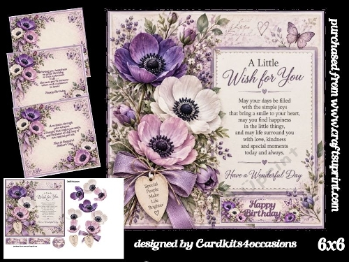 Birthday Anemones 6x6