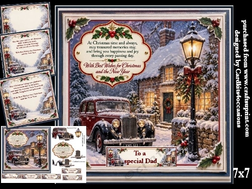 A Festive vintage car