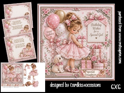 Birthday wishes for a special little girl 6x6