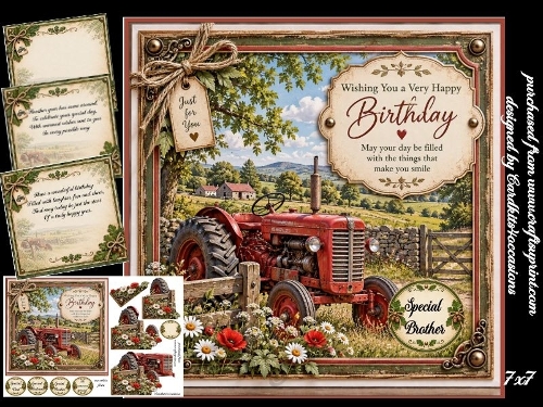 A vintage tractor