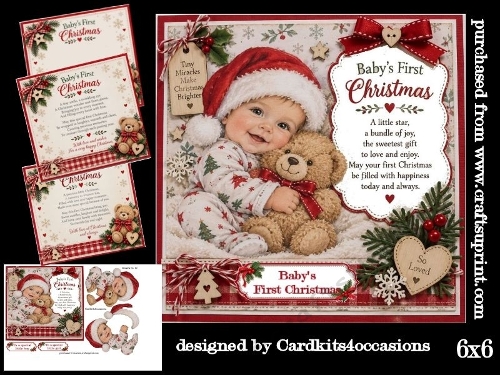 First Christmas for Baby 6x6