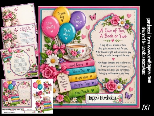 Books Balloons and flowers