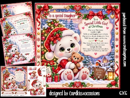 To a special little girl at Christmas 6x6