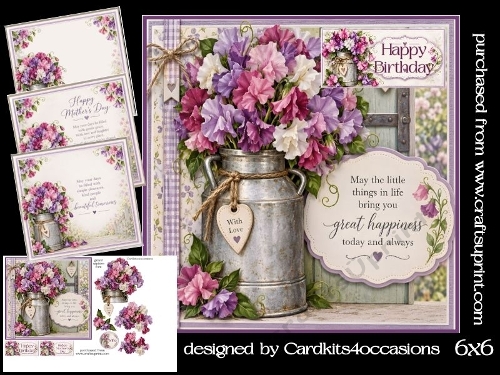 Sweet pea celebration 6x6