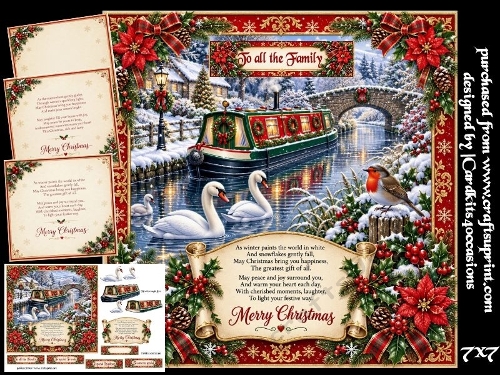 A festive Narrowboat