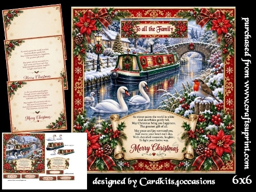 A festive Narrowboat 6x6