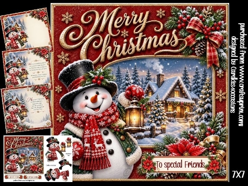 |Snowflakes fall and lantern light glows