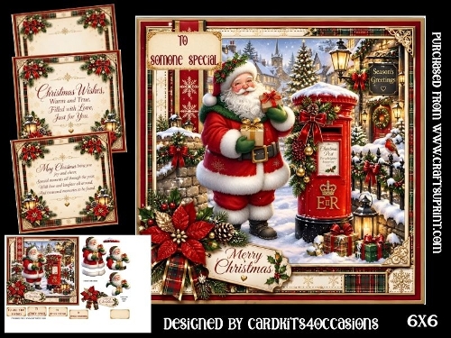 Santa at the Post Box 6x6
