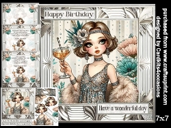 Birthday cocktails art deco