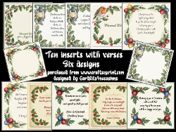 Traditional Christmas inserts 7x7