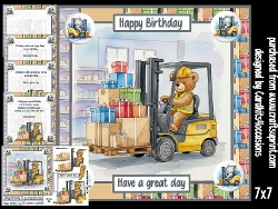Ted on a fork lift