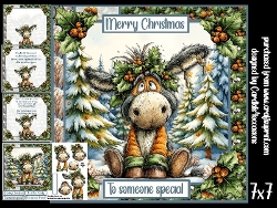 A cute festive Donkey