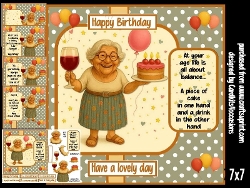 Cake and wine