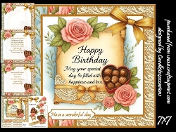 A chocolate box design