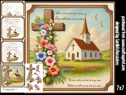A Cross of flowers