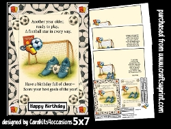 Birthday cheers on the pitch 5x7