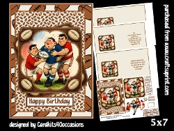 Rugby boots and thunder feet 5x7