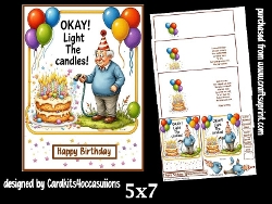 Ok light the candles Male 5x7
