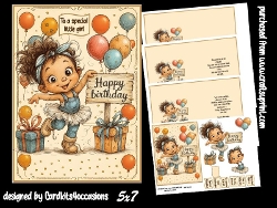 Birthday giggles and cake 5x7