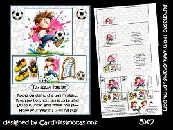 A little football star 5x7