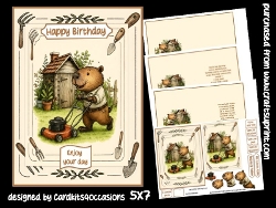 A Gardening Capybara 5x7