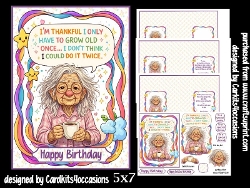 Growing old once 5x7