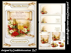 Ruby wedding wishes 5x7
