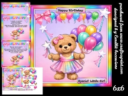 Party teddy 6x6