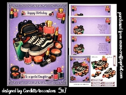 Birthday sparkle and fashion 5x7