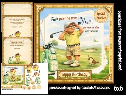 Each passing year is like a golf ball 6x6