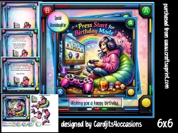 Press start for birthday mode 6x6