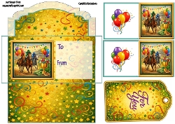 Horse racing money envelope