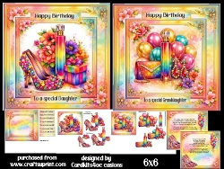 A birthday that gleams and sparkles 6x6