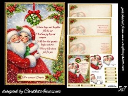 Festive hugs and laughter 5x7