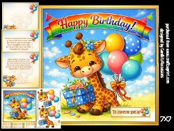 Giraffe brings birthday fun